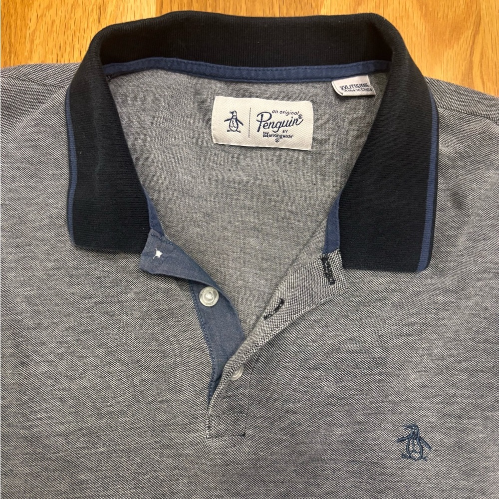 Vintage Penguin Gray Golf Polo Shirt